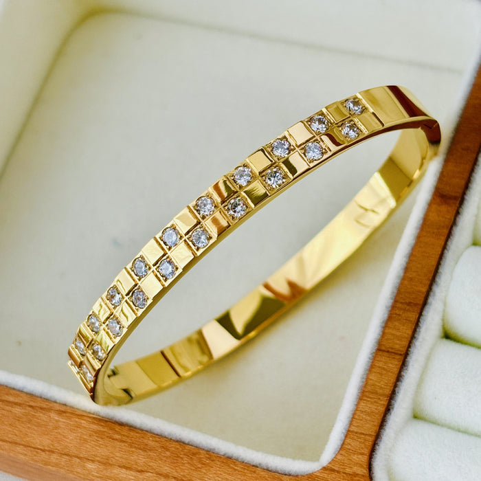 Wholesale Light Luxury Zircon Stainless Steel Bracelet JDC-BT-Xuel004