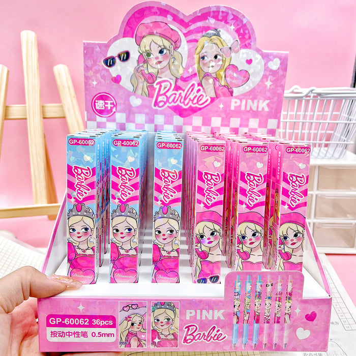 Wholesale 36pcs Cartoon Blind Box Press Pen Cartoon Metal Pen Clip Press Laser Black