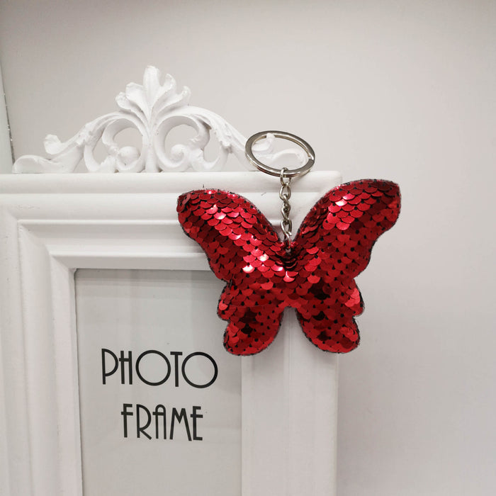 Wholesale Butterfly keychain, reflective bag pendant, car keychain