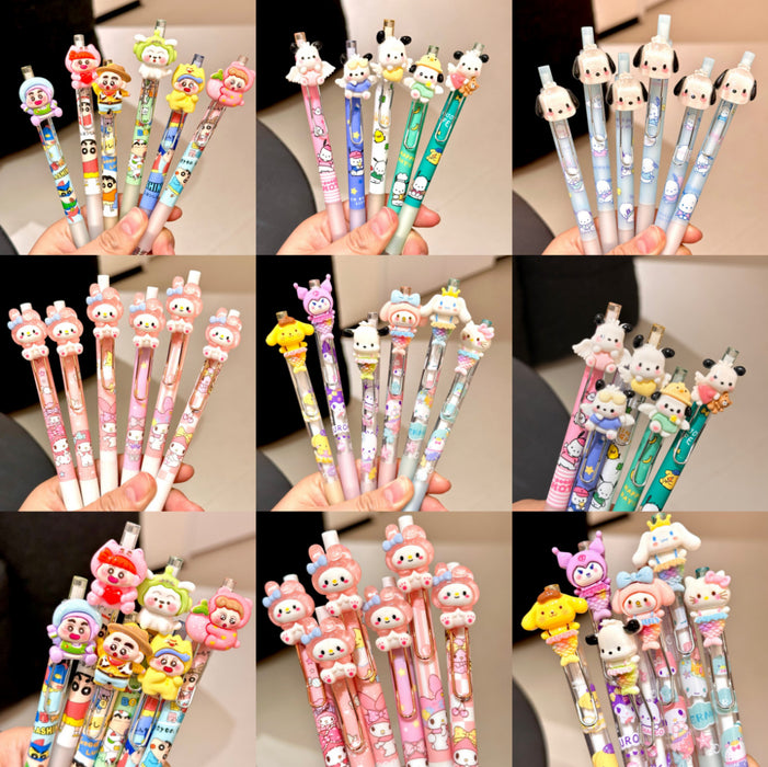 Wholesale 0. 5mm Push-Action Pen with Cartoon Resin Embellishment