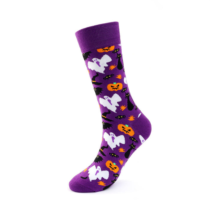 Wholesale  Halloween stockings cartoon print casual cotton socks for men and women deont sweat-absorbent sports socks