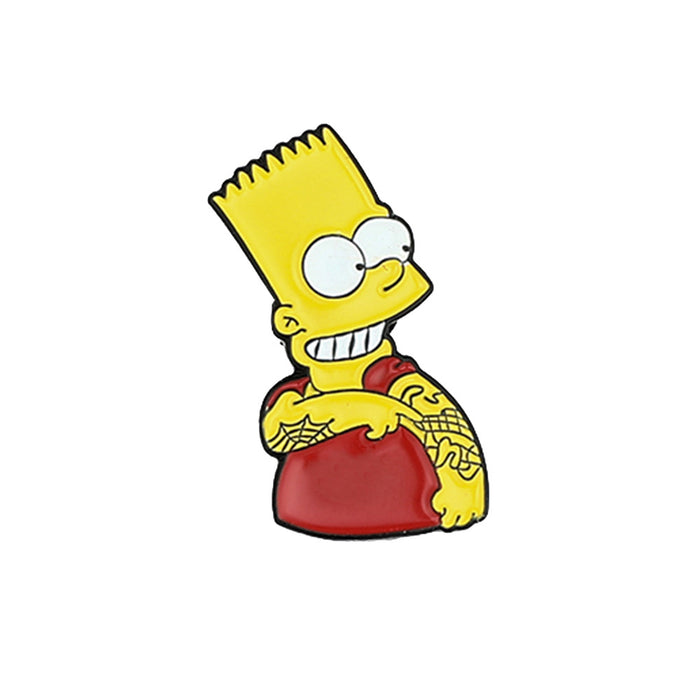 Wholesale Cartoon Simpsons Brooch Alloy Oil Dropping Badge Bag Clothes Accessories