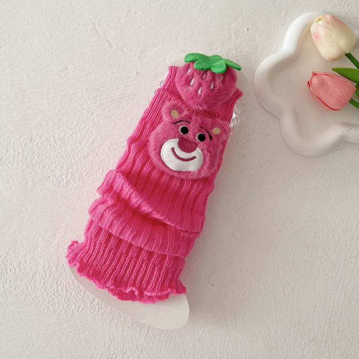 Wholesale Socks Autumn and Winter Cute Cartoon Animal Doll Knitted Warm Lace Pile Socks Baby Girl' s Trendy Leg Cover