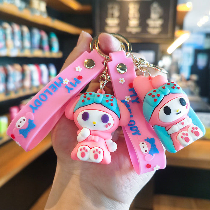Wholesale Silicone Headband Keychain Charm Gift for Travel Souvenir Car Key Accessory