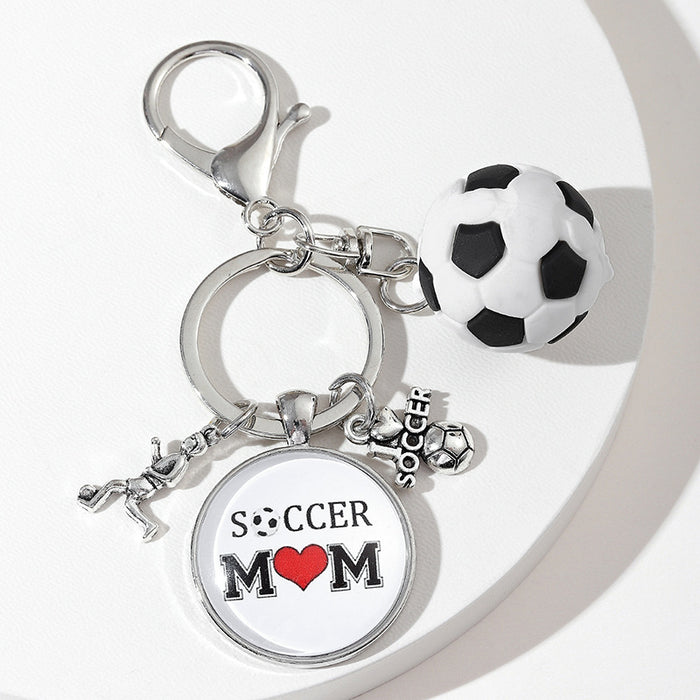 Wholesale Mother's Day Father's Day Graduation Gift Football Metal Keychain JDC-KC-Huiw002
