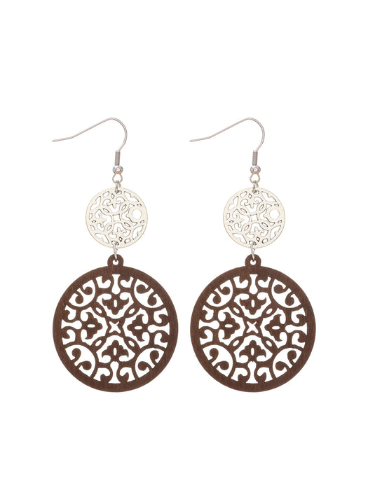 Wholesale  Flower Skull Pumpkin Earrings Simple Fashion Wooden Earrings