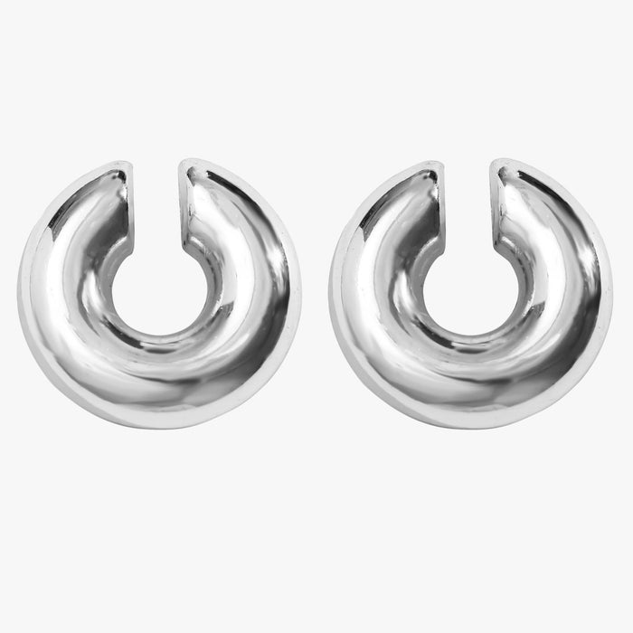 Wholesale Exaggerated hollow ear loops with geometric C-shaped ear clips