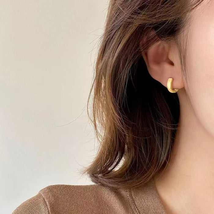 Wholesale  Glossy U-Shaped Plain Hoop Earrings Are AccessibleEarrings