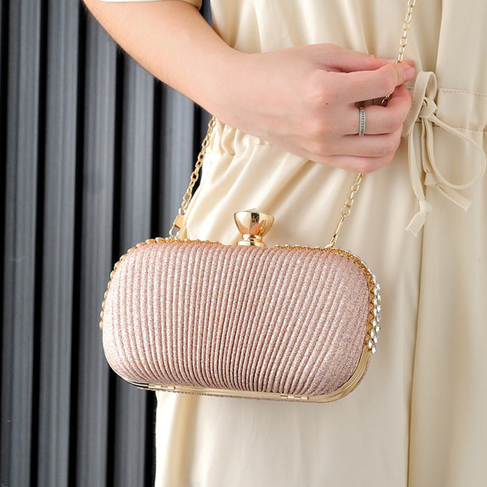 Wholesale Pleated New Banquet Bag One Shoulder Evening Bag Niche Handbag High-end Handbag Hand-held Bag for Women JDC-HB-YX006