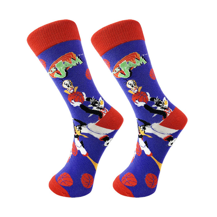 Wholesale Cartoon Letters Men's Mid-tube Socks JDC-SK-YiYan080