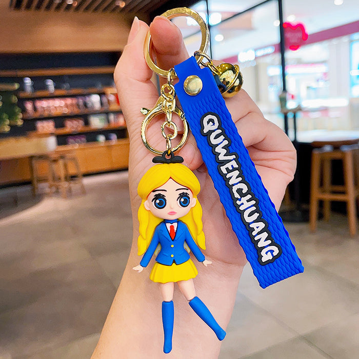 Wholesale Cartoon Cute Student Outfit Princess Keychain JDC-KC-LeZi011