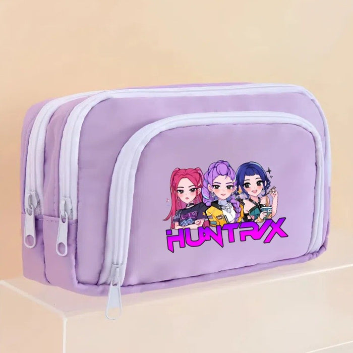 Wholesale Candy-colored cartoon print Pencil Bags for primary and secondary school girls