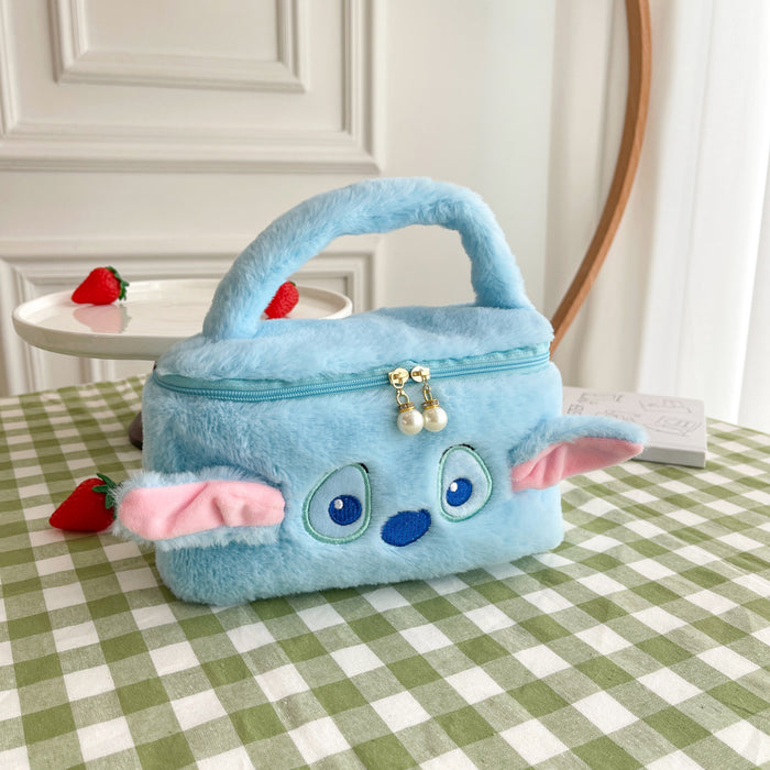 Wholesale Plush Cartoon Cosmetic Bag Travel Makeup Pouch for Students