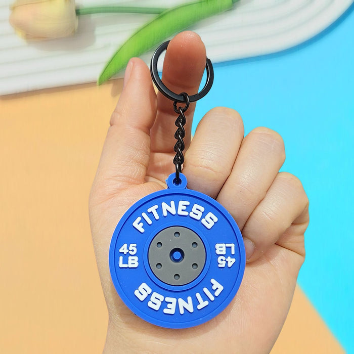 Wholesale Creative Fitness Barbell Keychain