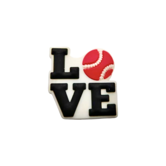 Wholesale Football themed cartoon hole shoes, flower shoe buckles, DIY detachable shoe decoration accessories wholesale PVC soft rubber