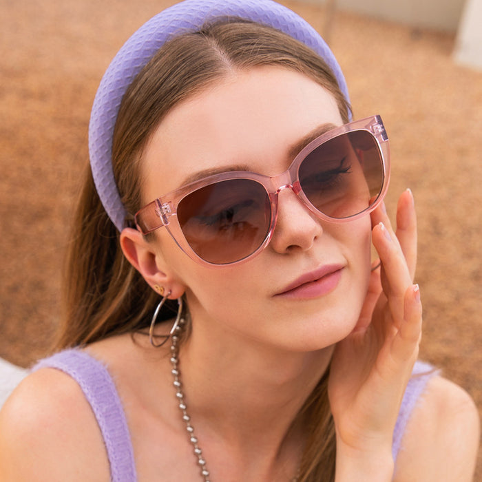 Wholesale Cat's Eye Large Frame Gradient Sunglasses Men's and Women's