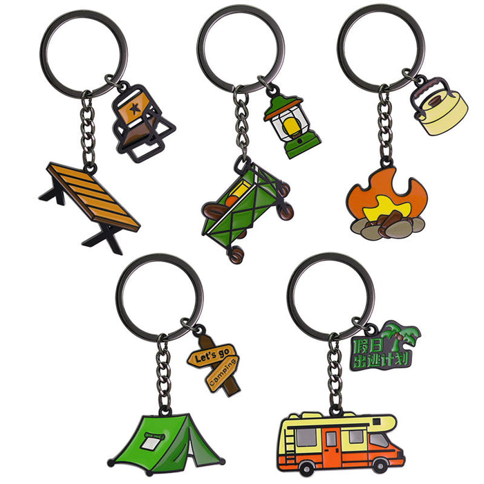 Wholesale Camping Equipment Metal Small Pendant  Keychain