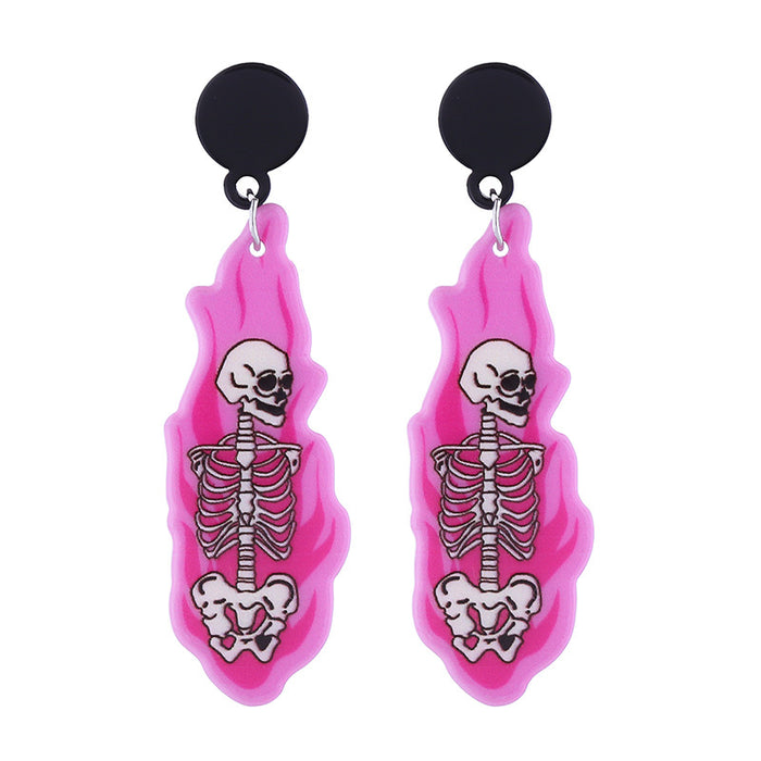 Wholesale  cute funny long-legged witch pink ghost pumpkin knife beak doctor eardrop
