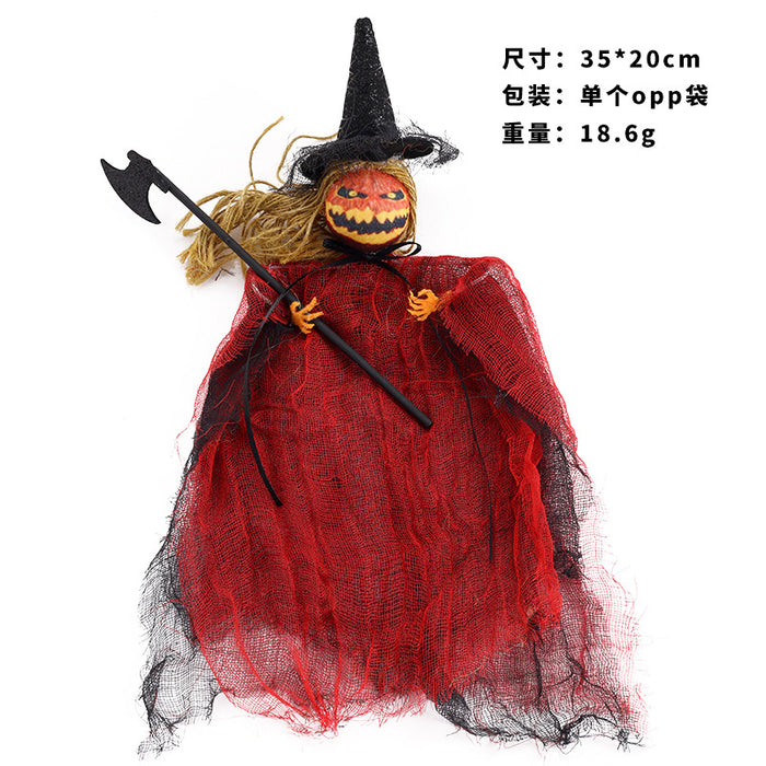 Wholesale  Decorations  Horror Pumpkin Doll Pendant Haunted House Party Hanging Ghost Props
