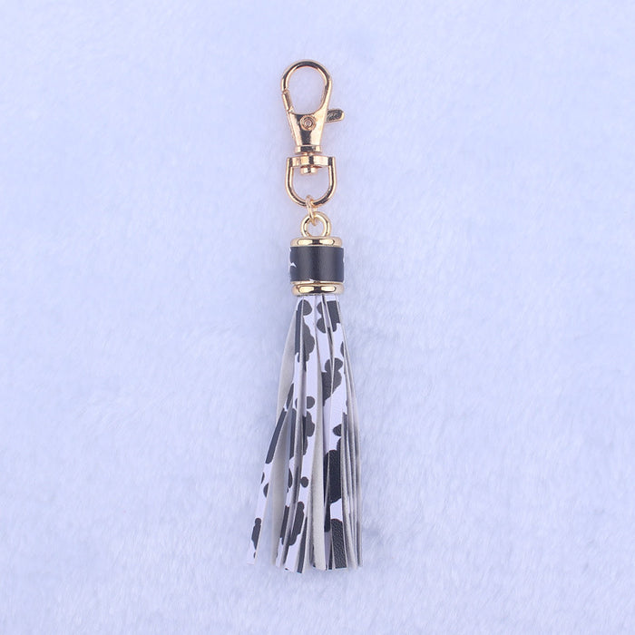 Wholesale Leather tassel pendant accessories tassel  gold buckle keychain tassel bracelet bracelet accessories