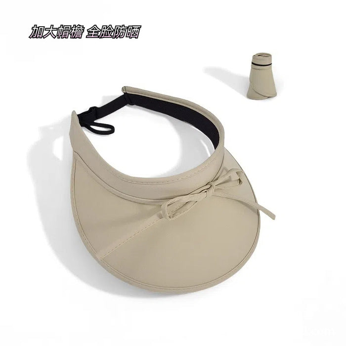 Wholesale Sunscreen strap bow, empty top riding sun hat