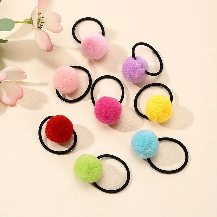 Wholesale Children's Cute Hair Ball Hair Ring Small Rubber Band JDC-HS-Zhenr003