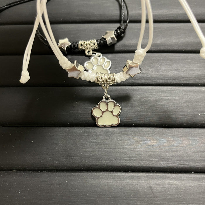 Wholesale Luminous Dog Claw Pendant Bracelet Jewelry