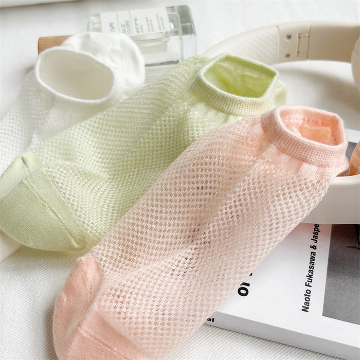 Wholesale Mesh socks, short socks, thin, shallow cut, non slip, non slip, breathable, invisible boat socks