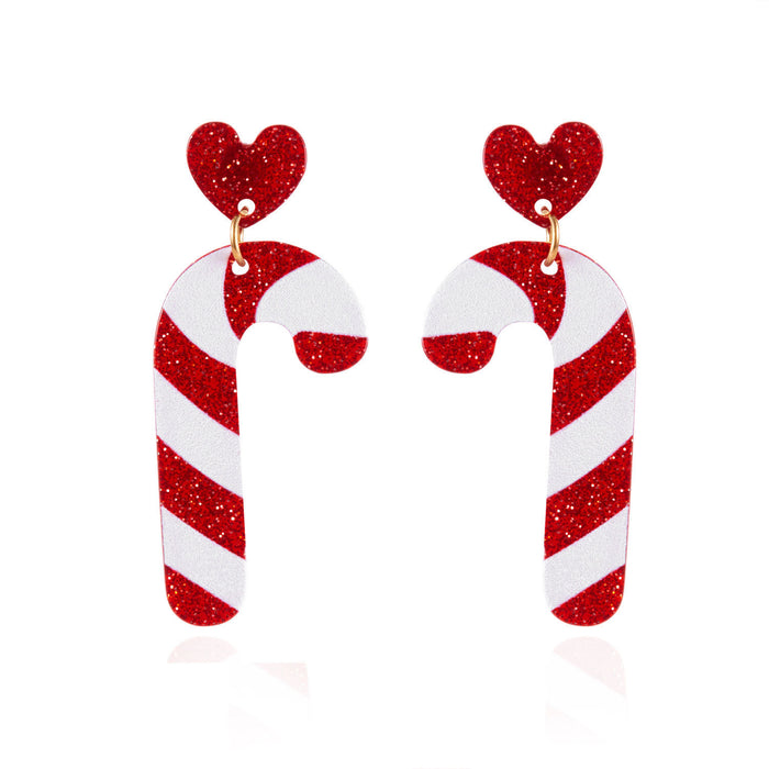 Wholesale Christmas series earrings fashionable and versatile Christmas love elk acrylic earrings