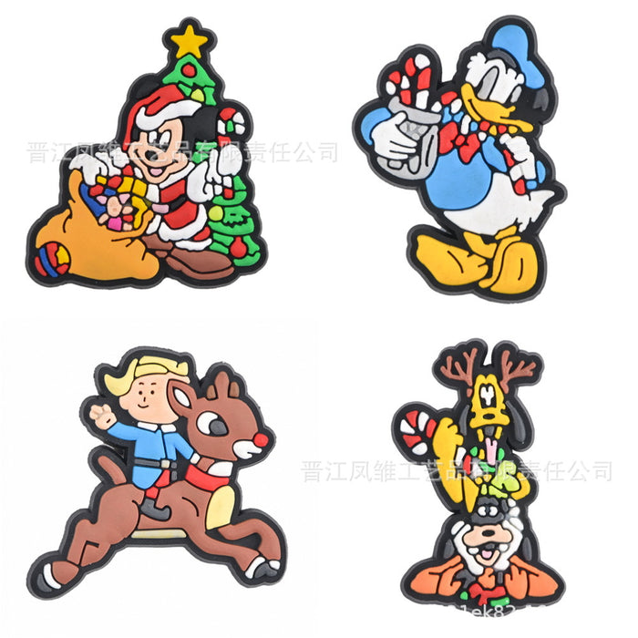 Wholesale 50pcs Christmas Shoes Charms  soft rubber shoes accessories decoration