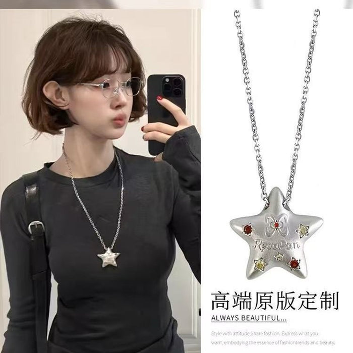 Wholesale Little Star Necklace Cold Wind Five-pointed Star Long Sweat Chain