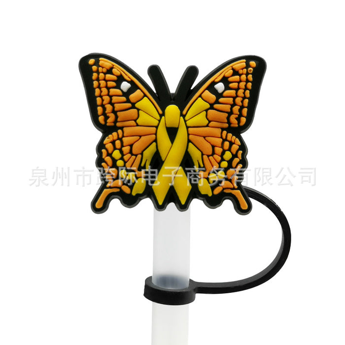 Wholesale 10pcs Silicone Butterfly Style Straw Cover JDC-SCR-KuaJ009