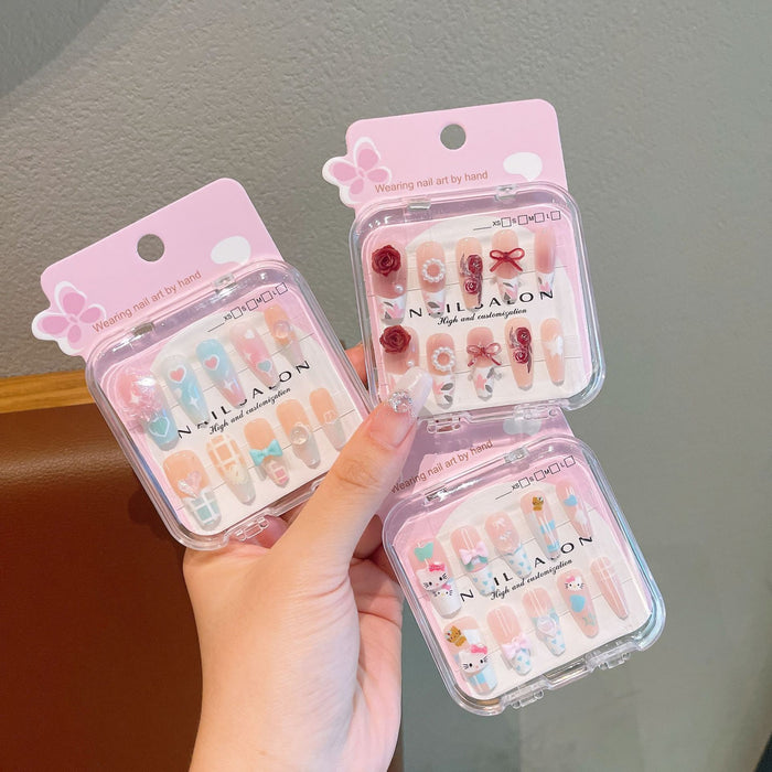 Wholesale children Long cartoon nail art