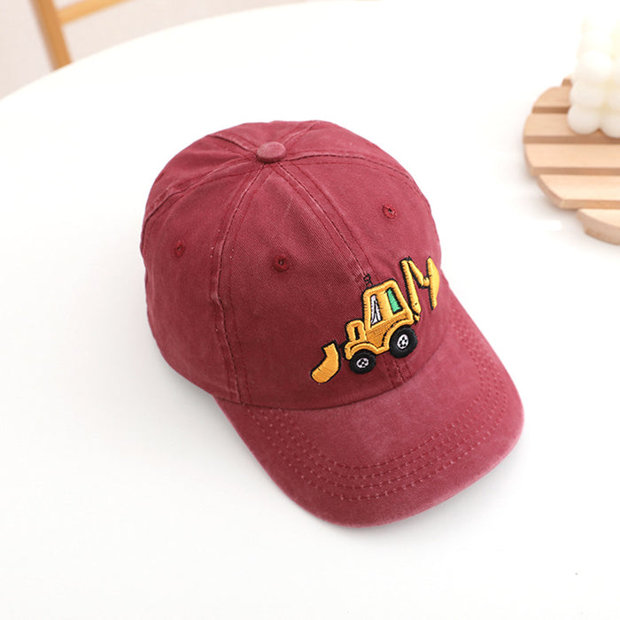 Wholesale Washed Cloth Baseball Cap Cartoon Embroidery  Cap for Boys and Girls
