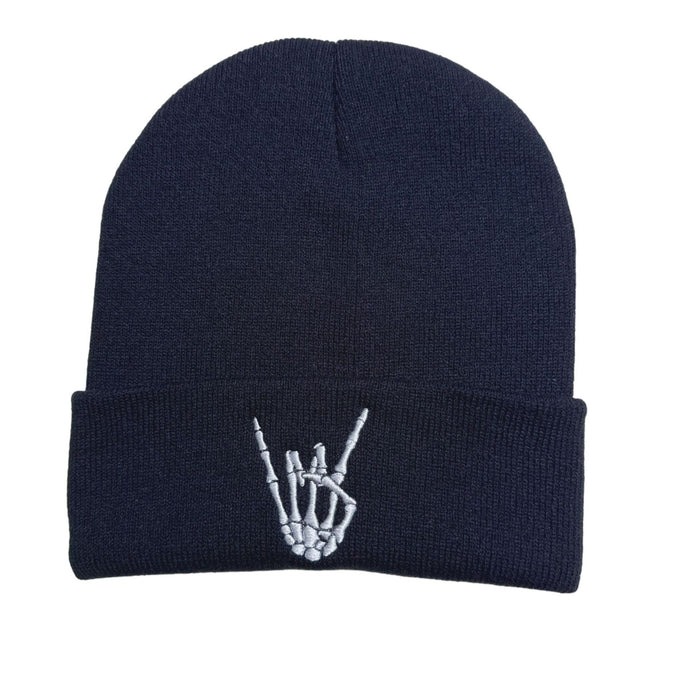 Wholesale  knitted hat skull finger embroidery knitted hat winter warm hat