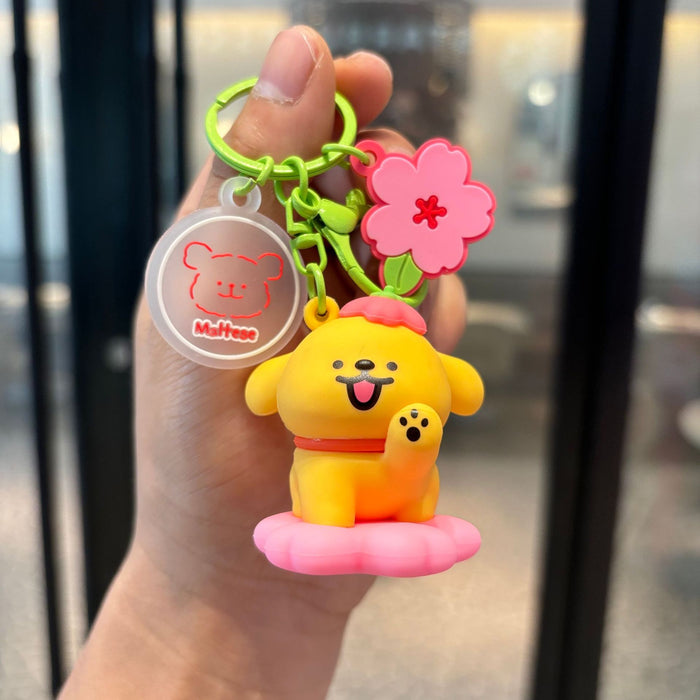 Wholesale Cute puppy  keychain schoolbag pendant