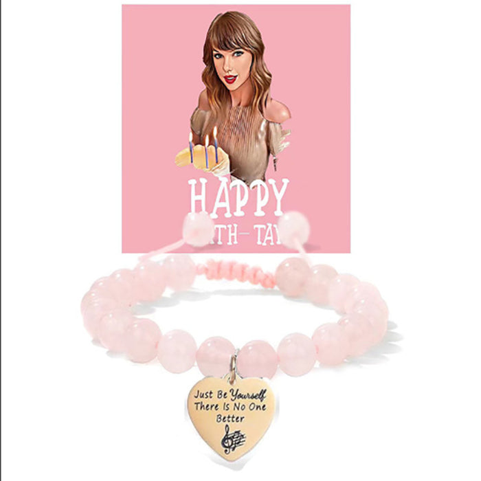 Wholesale Trendy Heart Shaped Rainbow Stone Bracelet Stainless Steel Fashion Accessory MOQ≥2