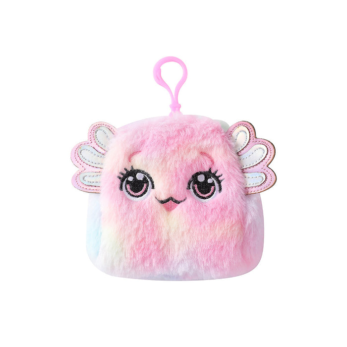 Wholesale Giant salamander plush storage bag student earphone bag lipstick bag children' s cartoon coin purse small hanging bag