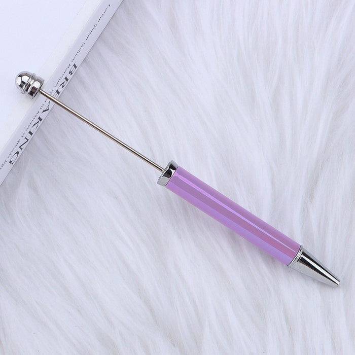 Wholesale Plastic UV Plating Colorful Gradient Beaded Ballpoint Pen JDC-PN-GanCai005