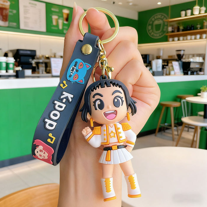 Wholesale KPOP Cute Cartoon Character Silicone Keychains
