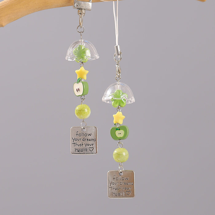 Wholesale Fruit Beaded Pendant Girly Ins Style Phone Chain Earphone Bag Versatile Pendant