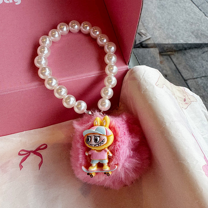 Wholesale Soft cute Pom Pom cartoon Keychains