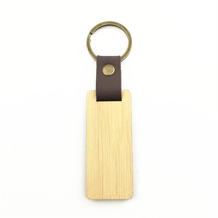 Wholesale Solid wood keychain, walnut keychain, round wooden keychain