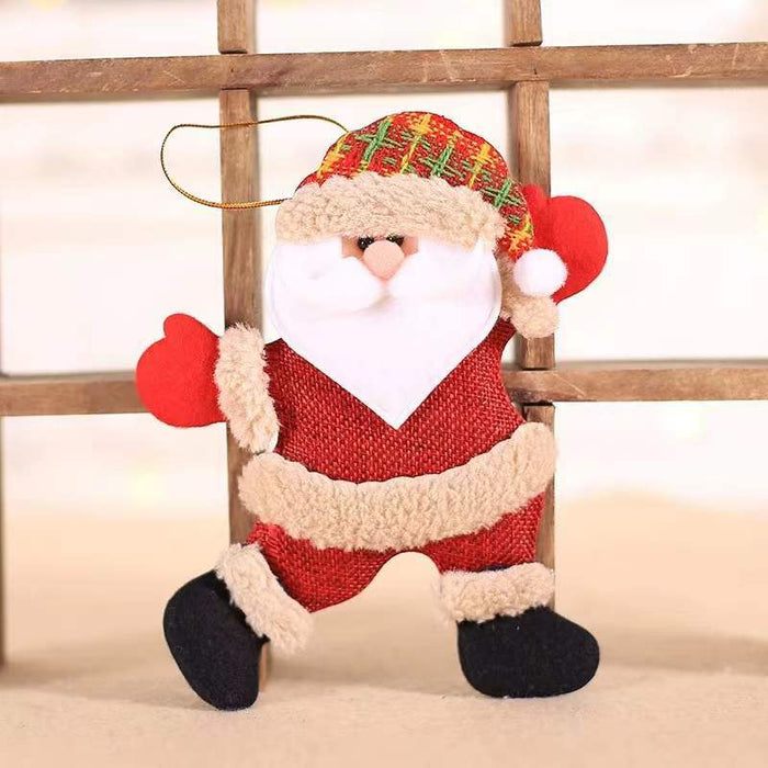 Wholesale Christmas decorations Christmas tree accessories Christmas fabric small doll pendant dancing old snowman doll