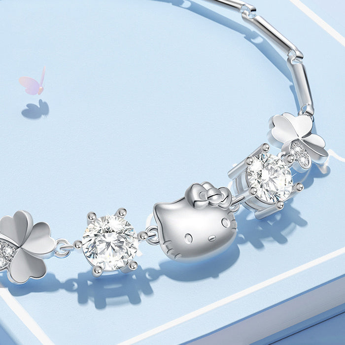 Wholesale Four leaf clover bracelet simple, light luxury, niche, exquisite, high-end design, cartoon bracelet