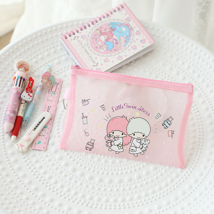 Wholesale Cartoon Mesh Zipper Bag Student Simple Storage Bag JDC-PB-XBB001