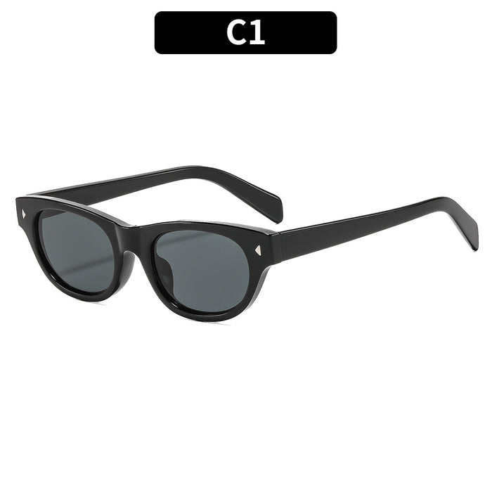 Wholesale Retro Square Sunglasses for Women Trendy UV400 Black Frame Gray Lens Fashion Accessory