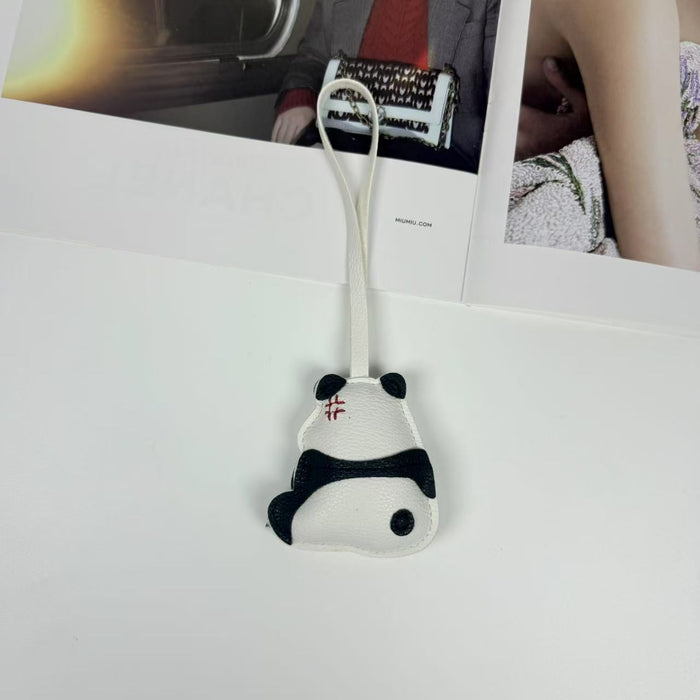 Wholesale Panda Leather Bag Strap Pendant Accessory Leather Pendant