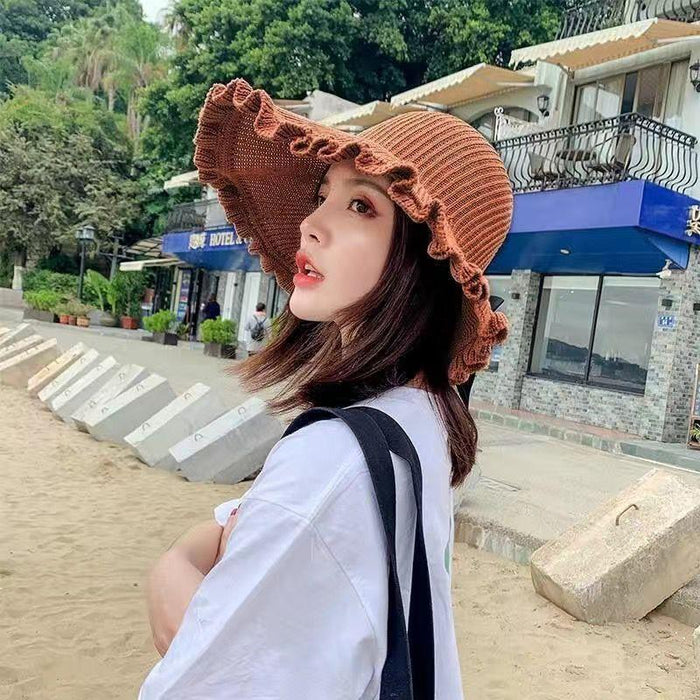 Wholesale Sun hat, foldable, sun hat, sun protection bow, versatile, empty top