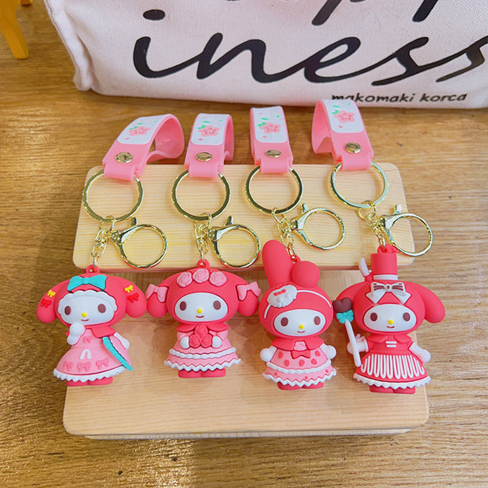 Wholesale Cartoon Silicone Doll Keychain JDC-KC-MingT180